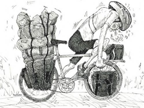 Cycliste charge